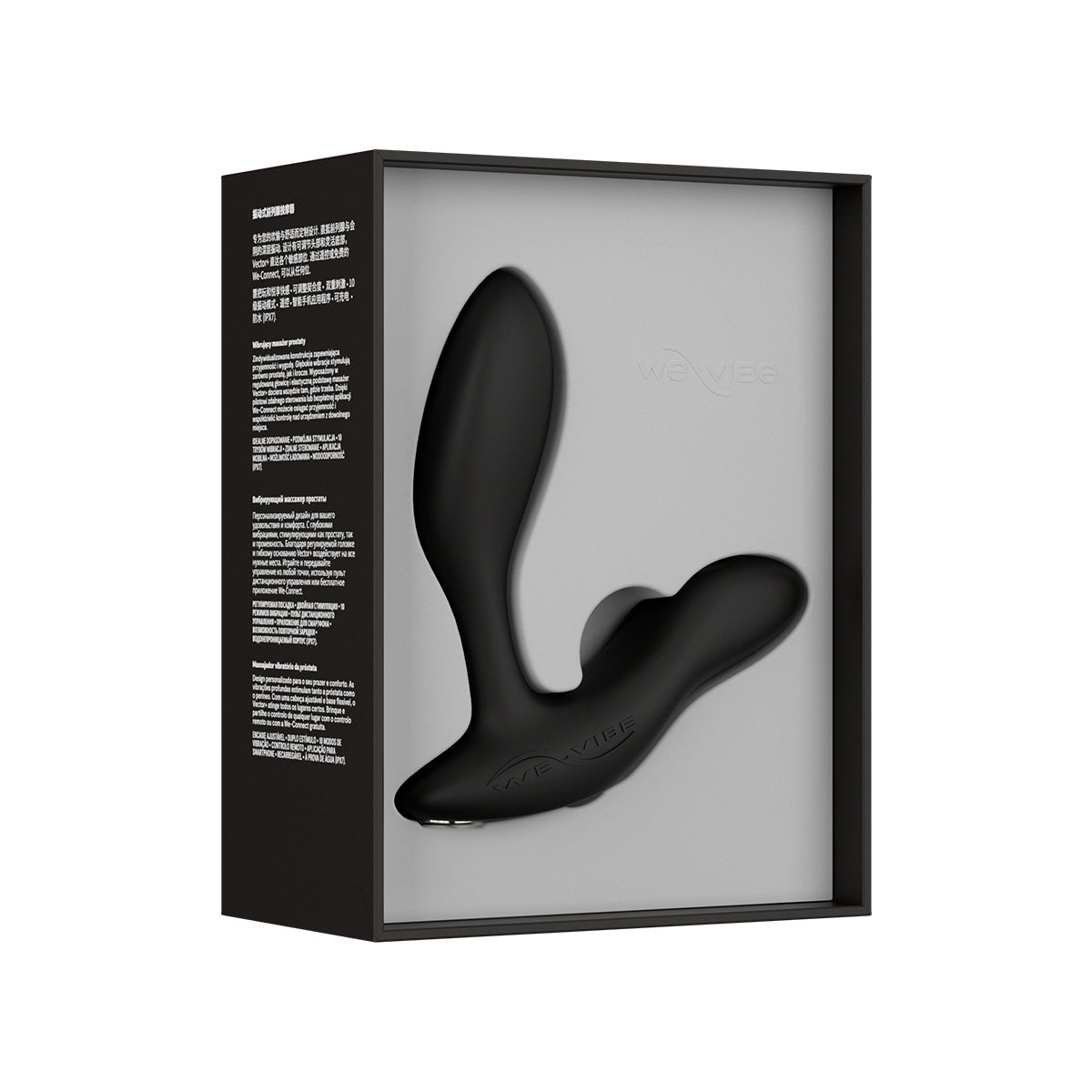 We-Vibe® Vector+ - Vibrating Prostate Massager - Charcoal Black