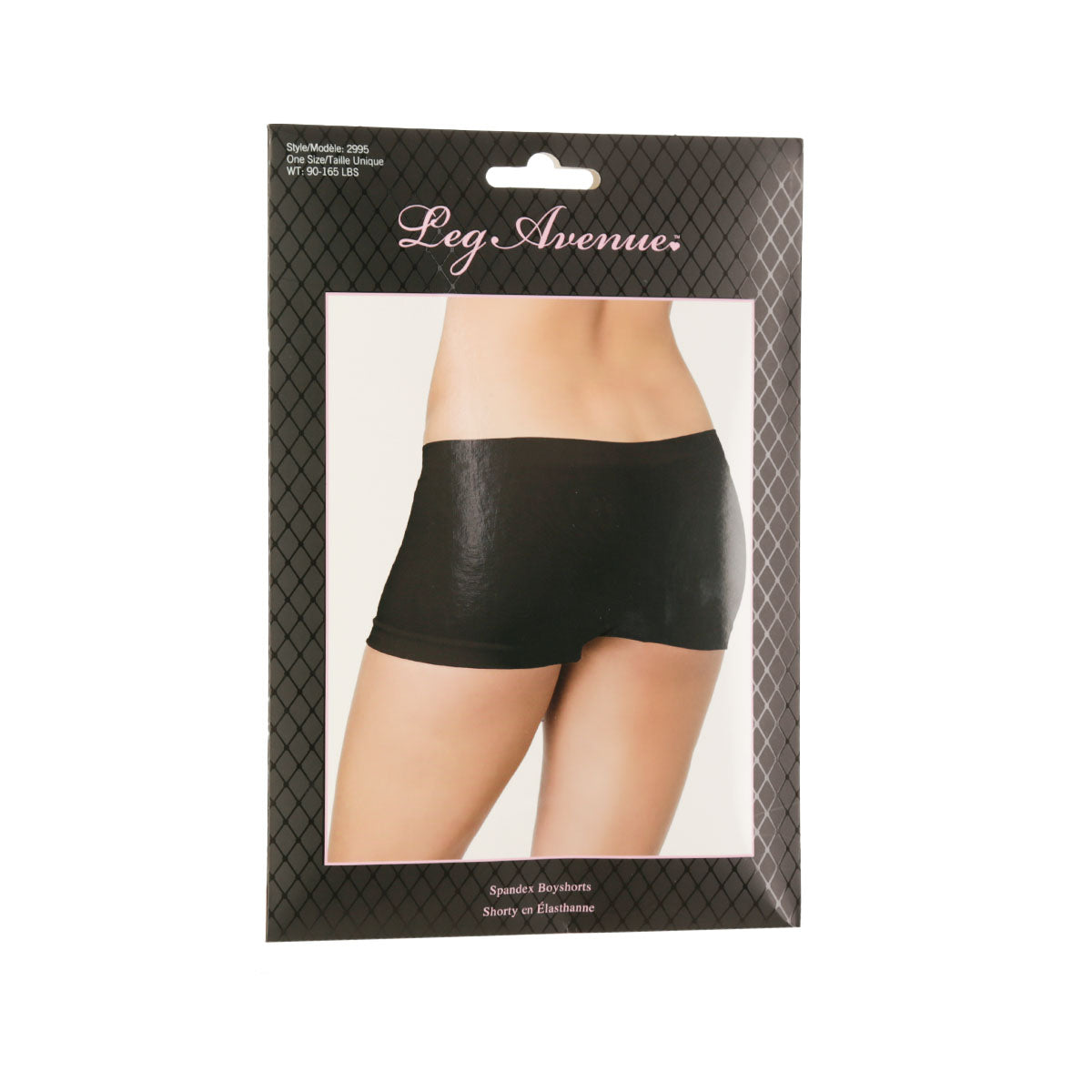 Shorty sans coutures Leg Avenue – Taille unique – Noir