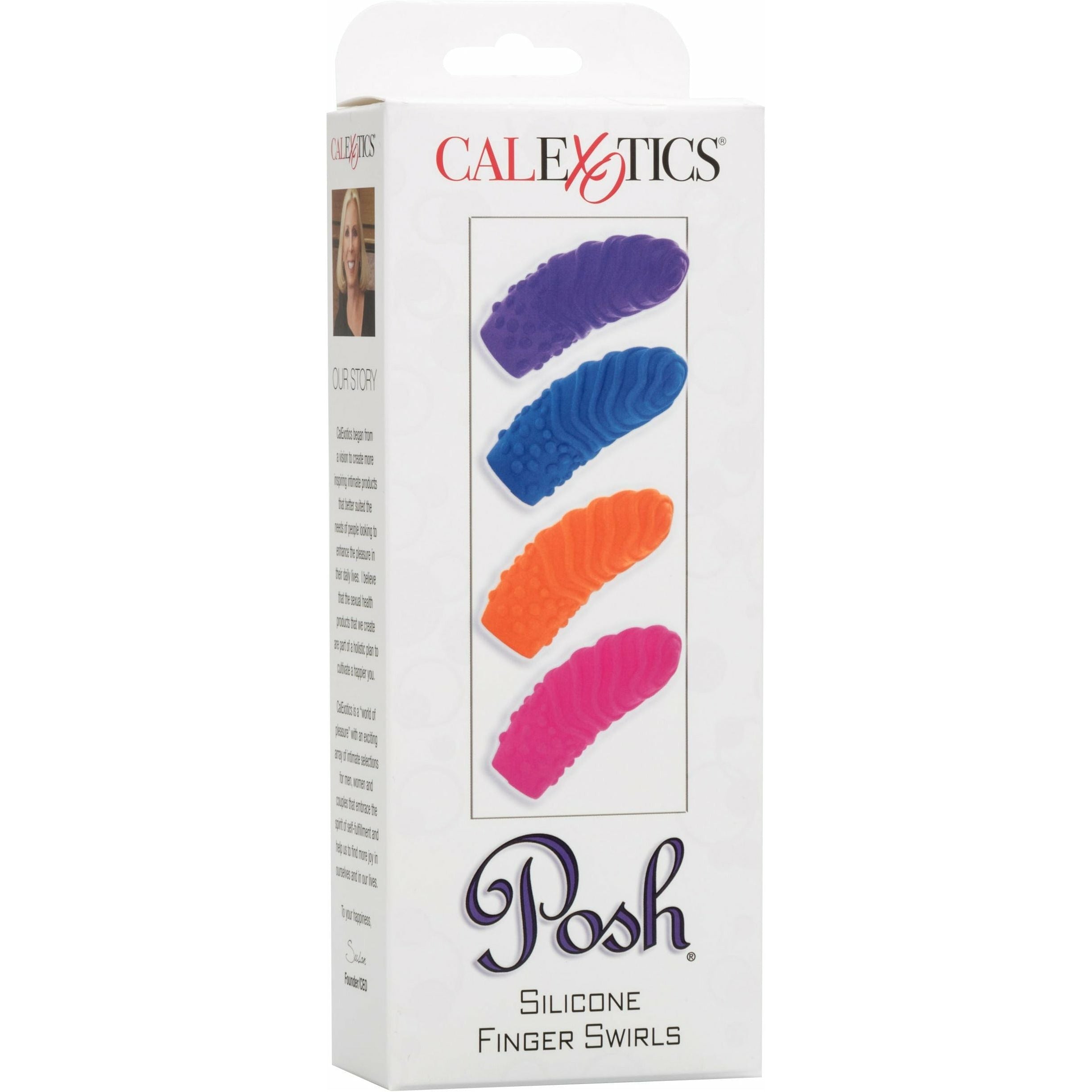 CALEXOTICS® - Intimate Play Posh Silicone Finger Swirls - Assorted Colors