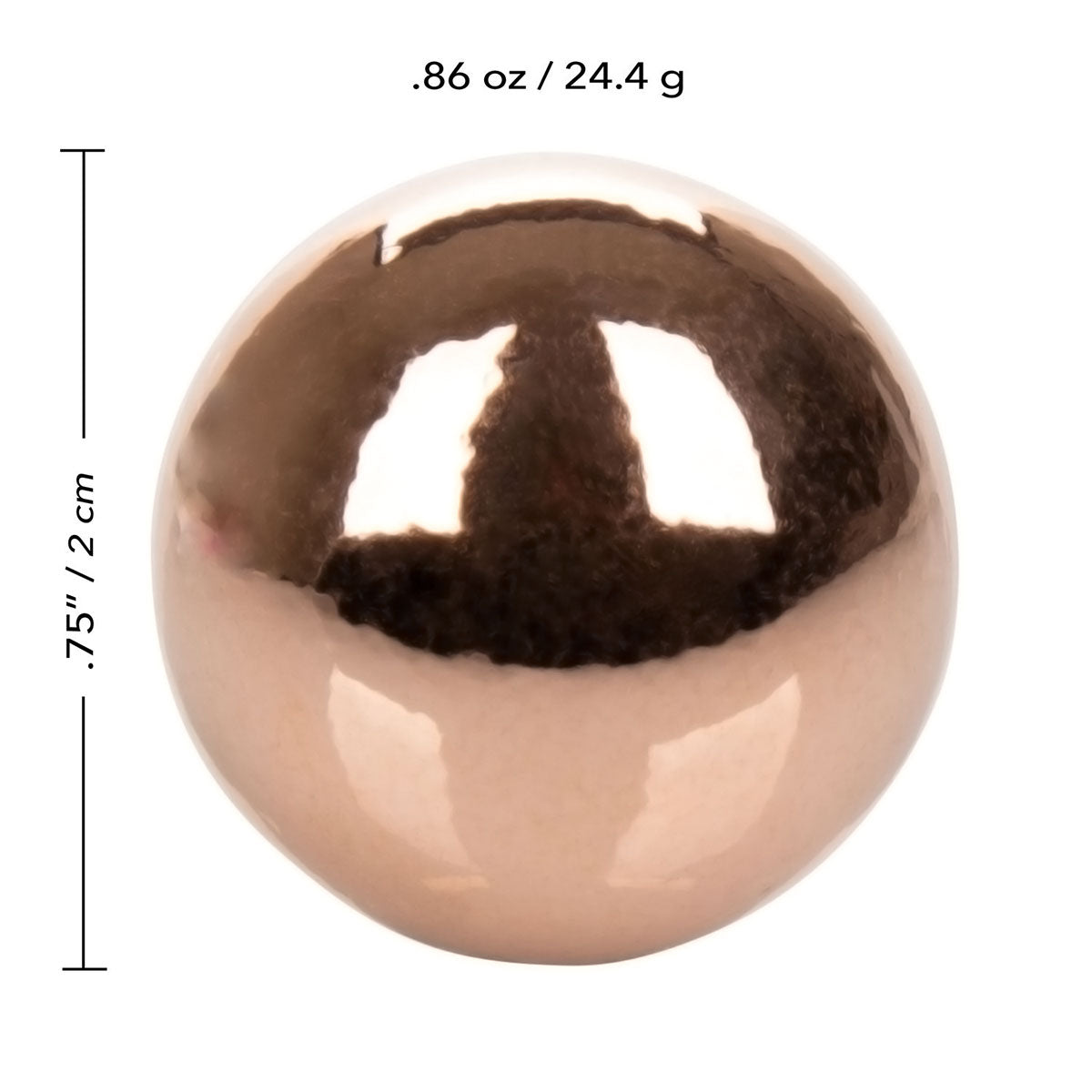 CALEXOTICS® - Climax Weighted Balls - 1.7 oz / 48.5 g - Rose Gold