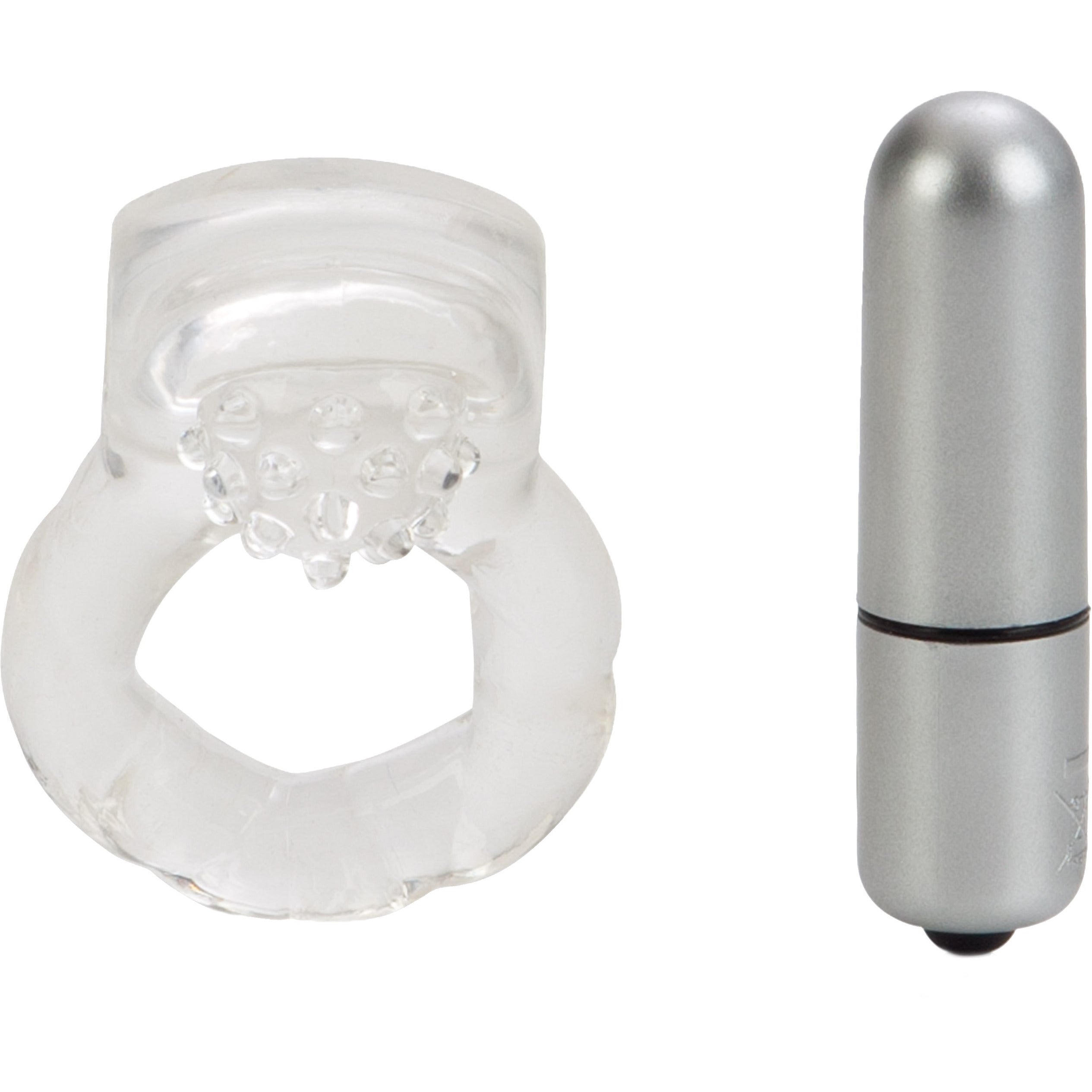 CALEXOTICS® - NUBBY - Lover's Delight Removable Cock Ring - Clear