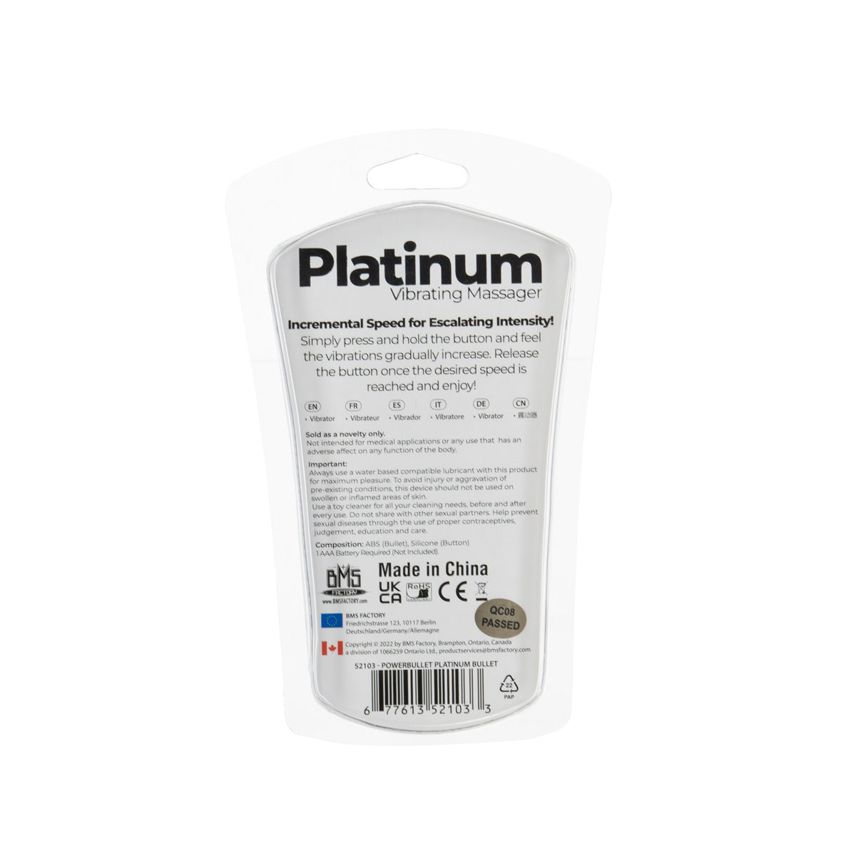 PowerBullet - Platinum - Masseur vibrant
