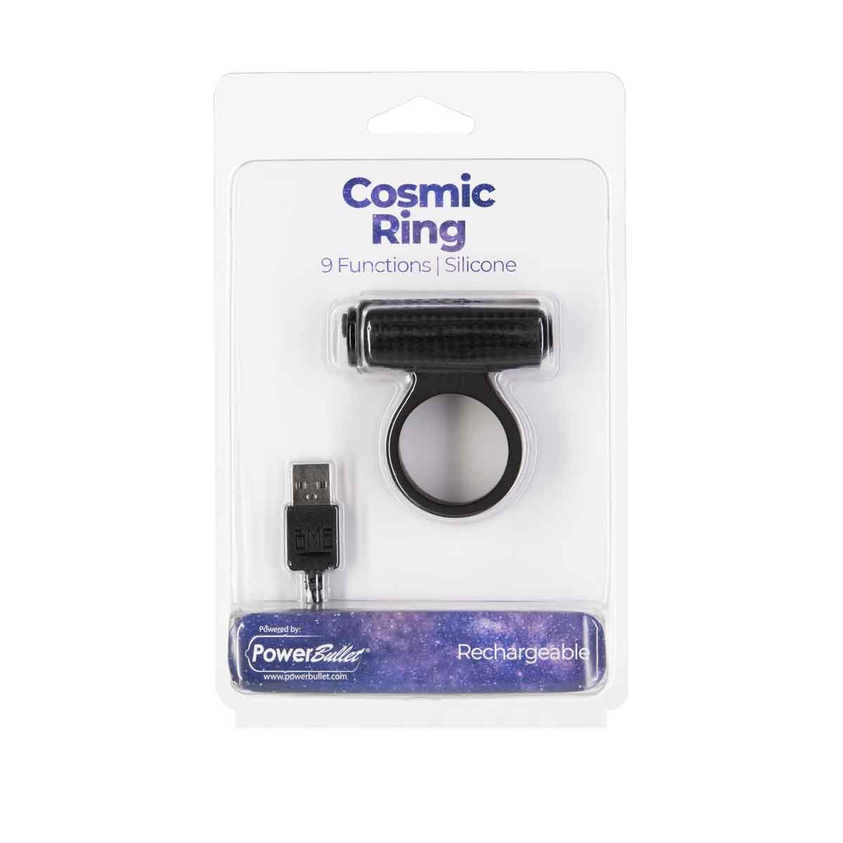 PowerBullet - Cosmic Ring - Vibrating Cock Ring - Black