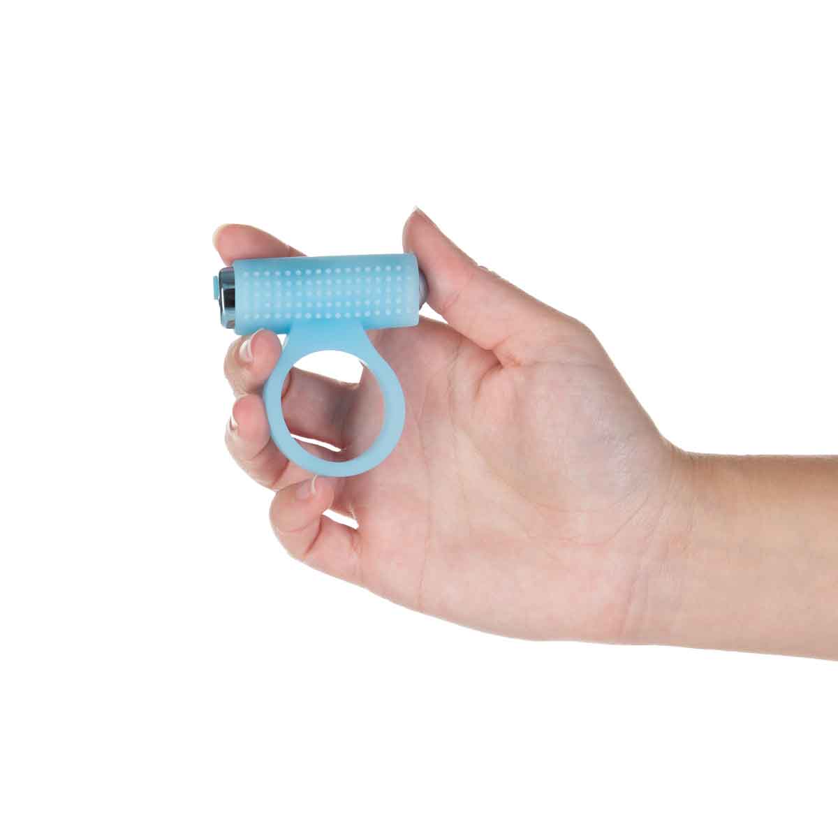 PowerBullet - Cosmic Ring - Vibrating Cock Ring - Glow-in-the-Dark - Blue