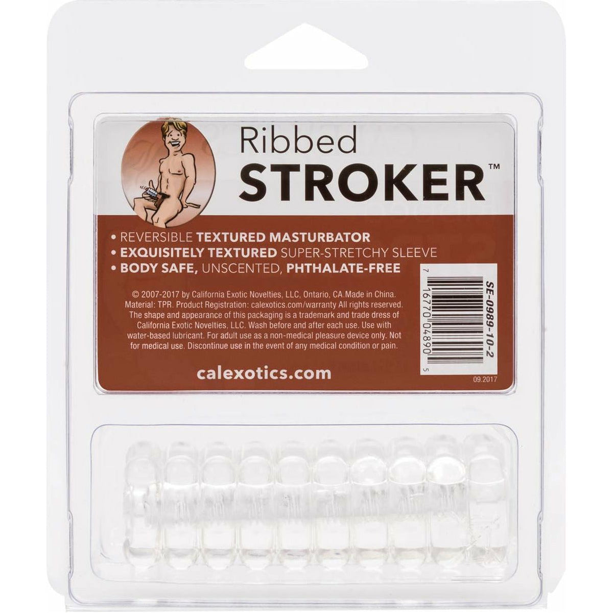 CALEXOTICS® -  Reversible Textured Ribbed Stroker - Clear
