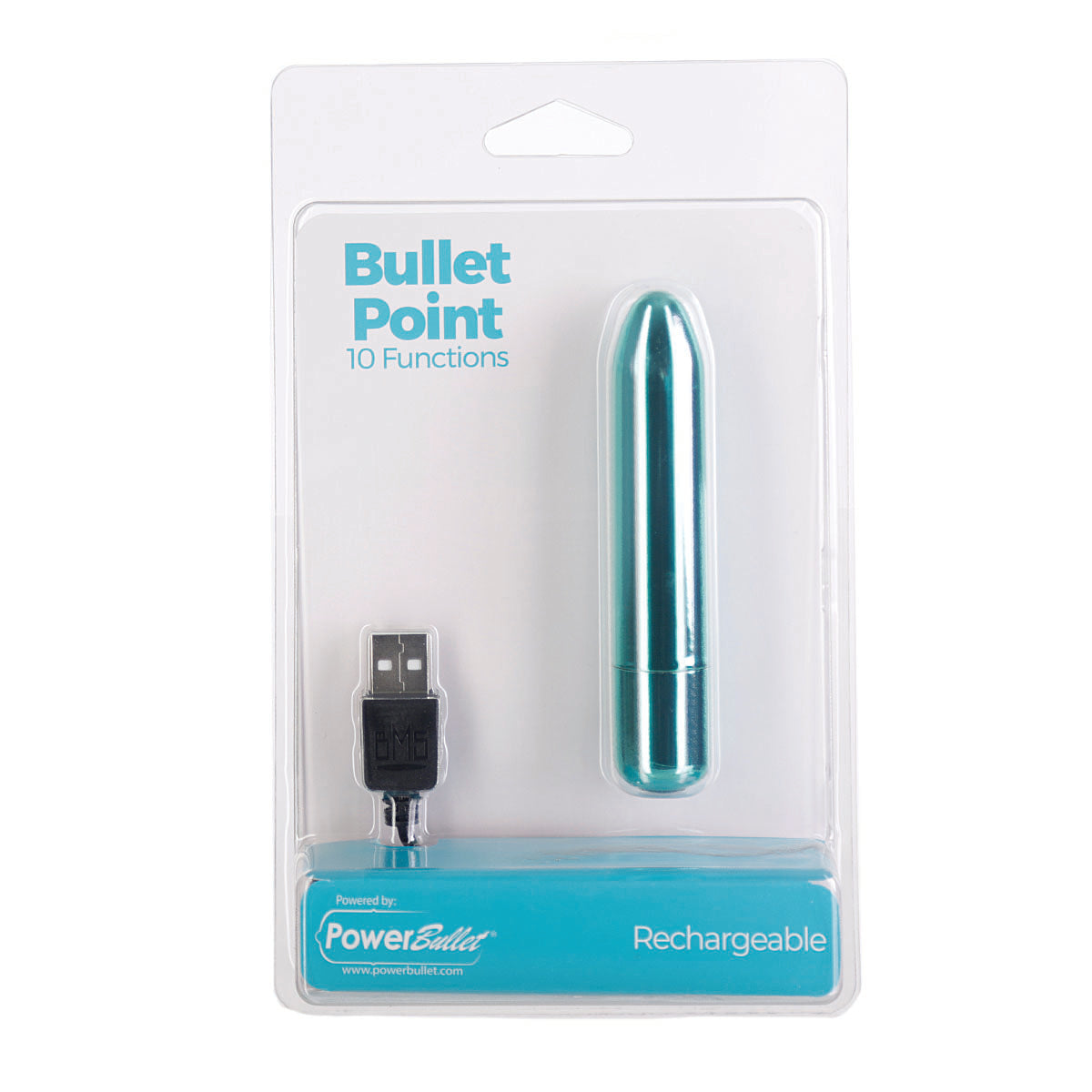 BMS - Bullet Point - Bullet Vibrator - USB Rechargeable - Teal
