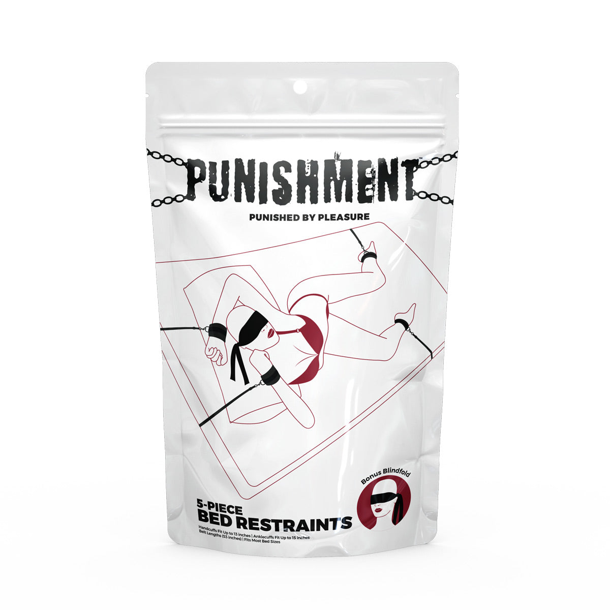 Punishment - Kit de contraintes de lit 5 pièces - Noir