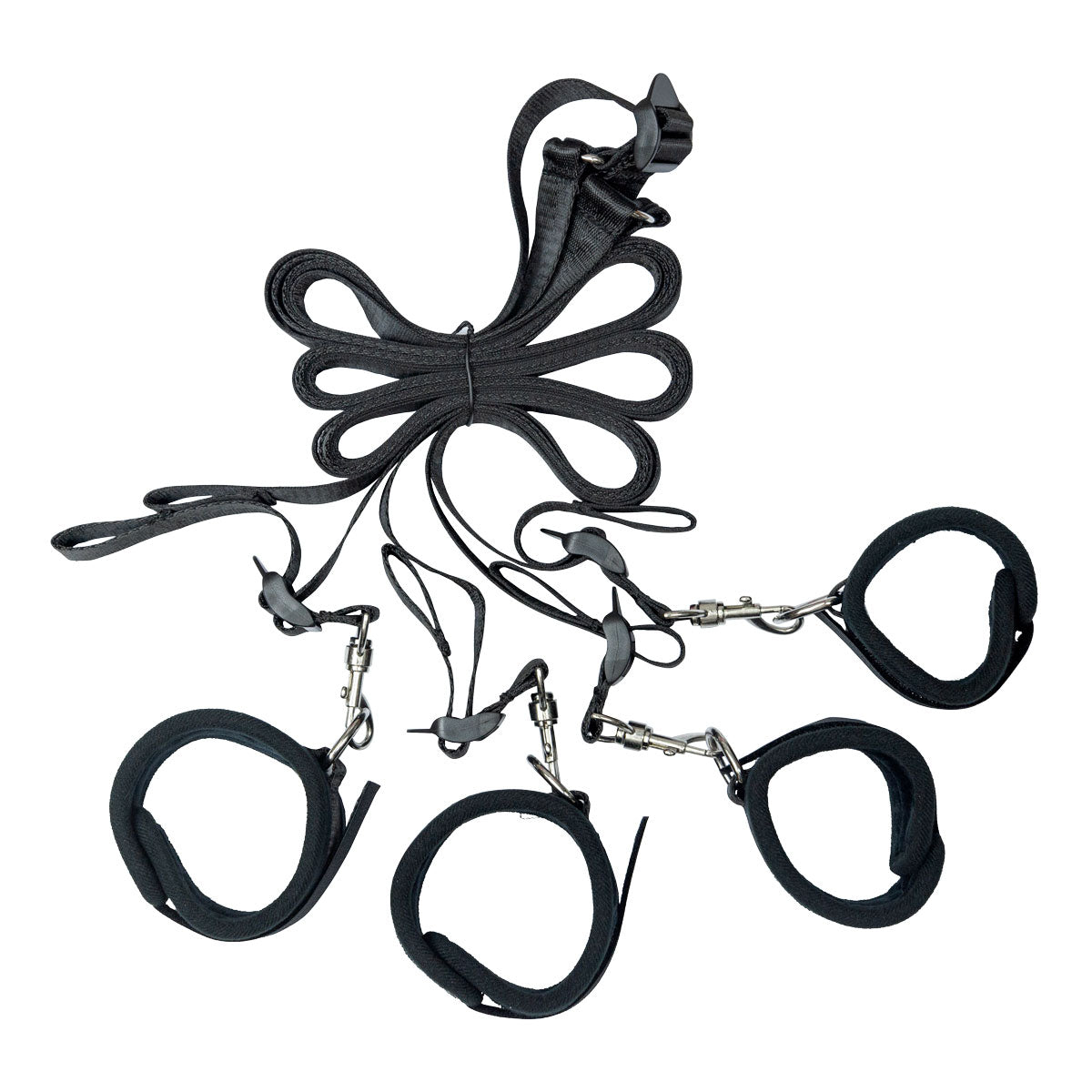 Punishment - 5-Piece Bed Restraint Kit - Black