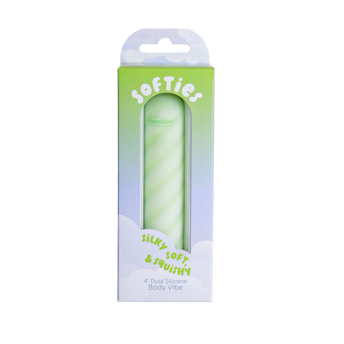 Softies 4" Double Vibe Corporel en Silicone – Vert