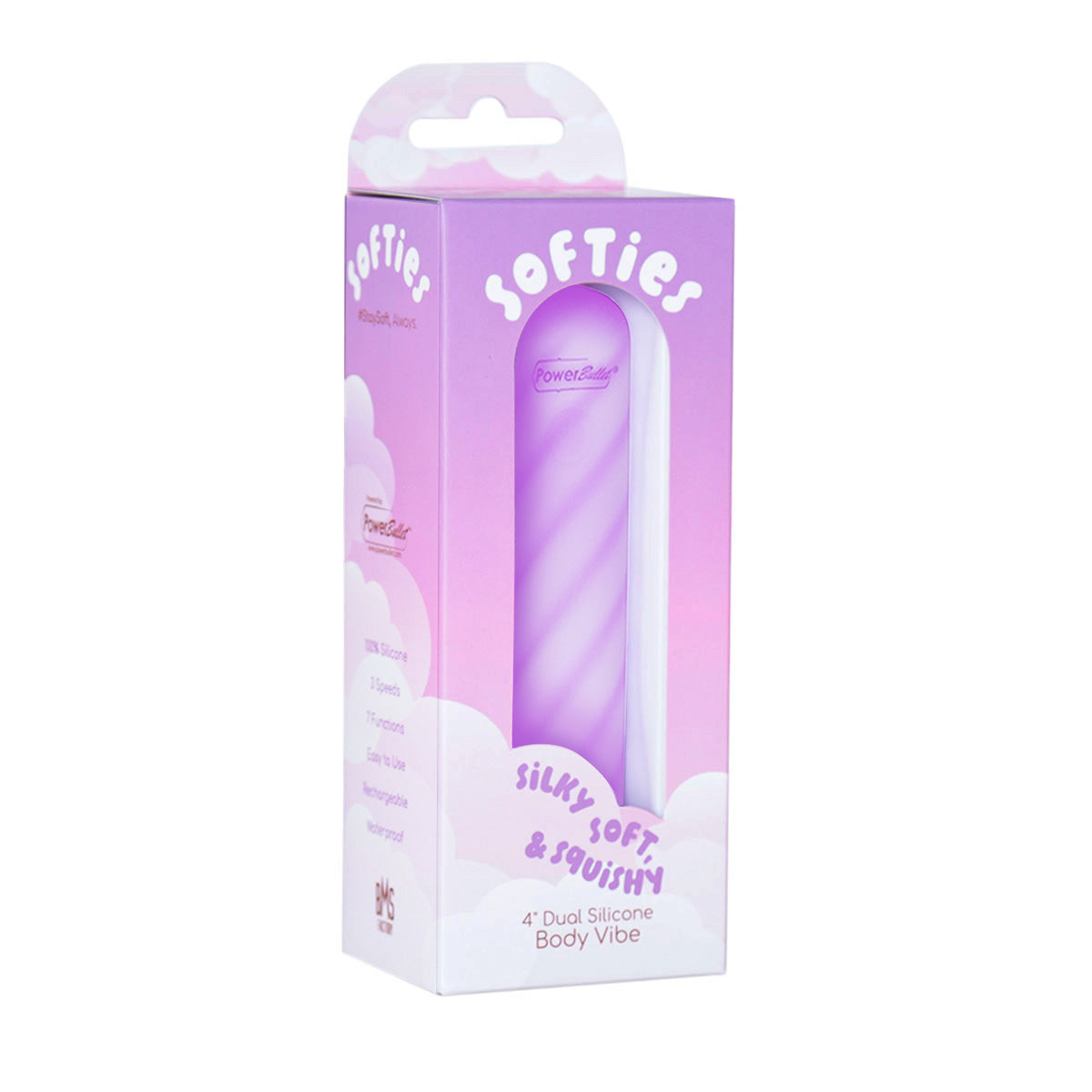 SOFTies - Dual Silicone Body Vibe - 4" - Purple