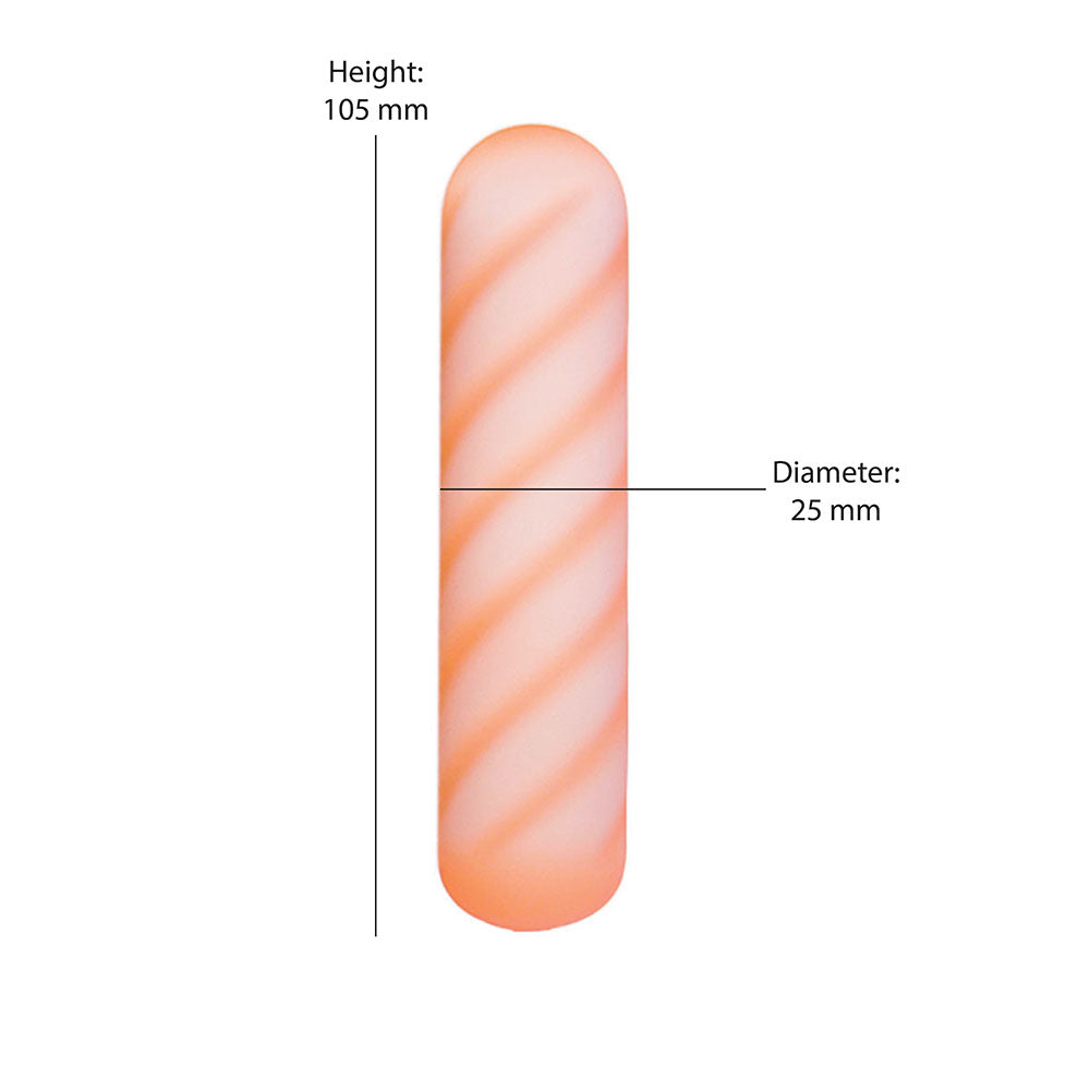 Vibromasseur double en silicone doux 4 po – Orange