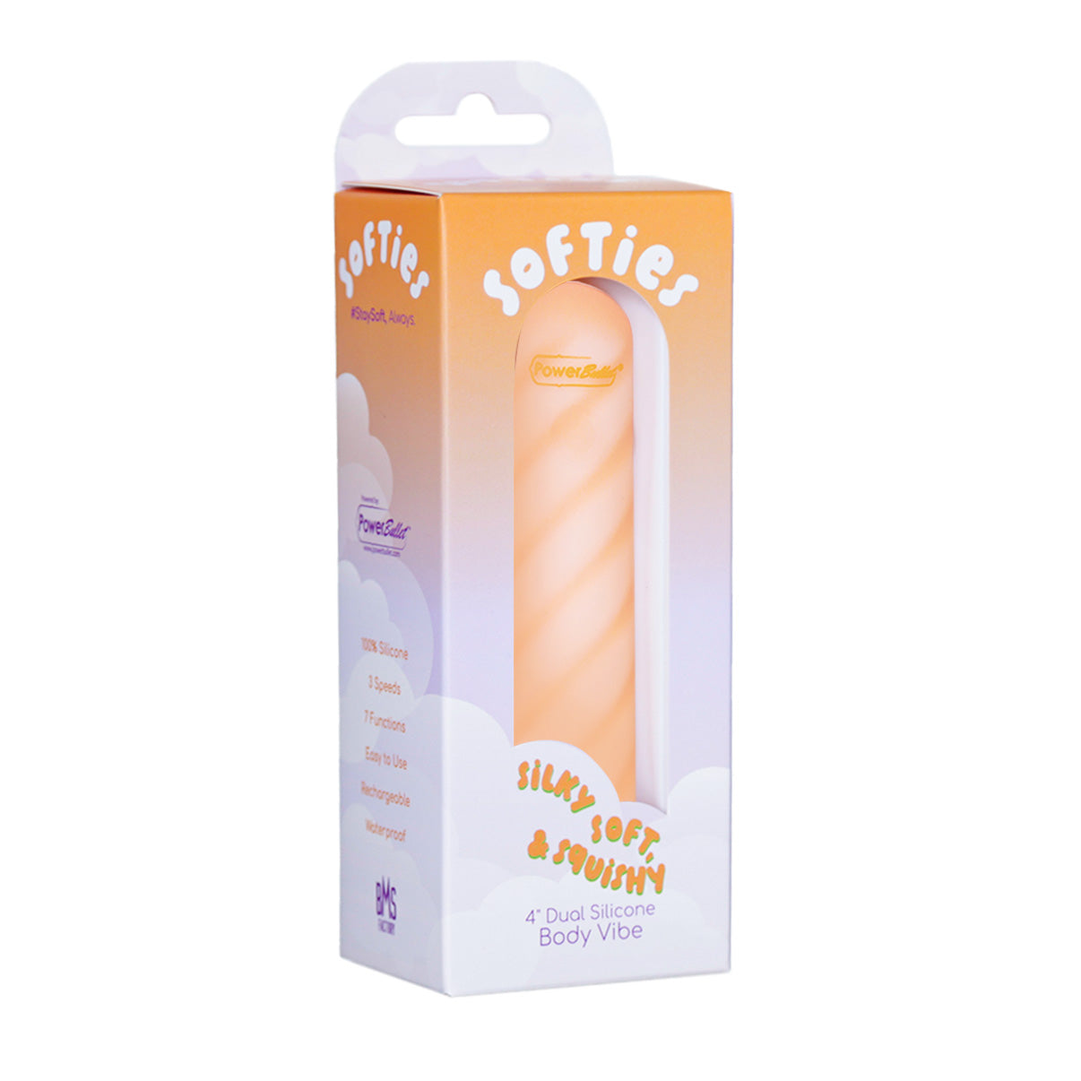 SOFTies - Dual Silicone Body Vibe - 4" - Orange
