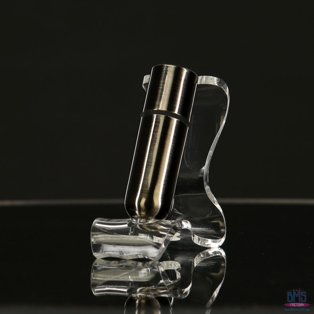 BMS - Balle de première classe - Vibromasseur Balle 2,5" avec pochette porte-clés - Gun Metal