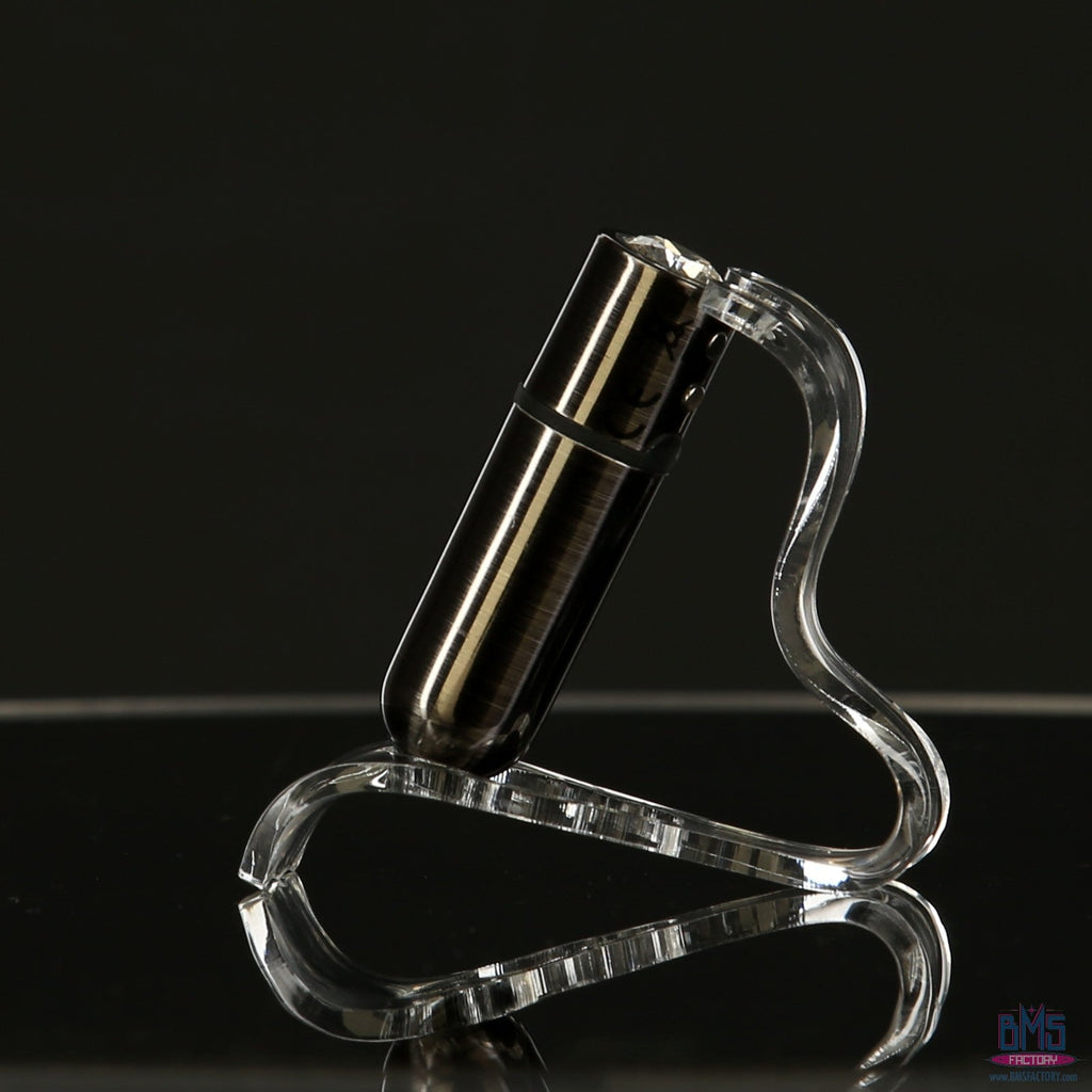 BMS - Balle de première classe - Vibromasseur Balle 2,5" avec pochette porte-clés - Gun Metal