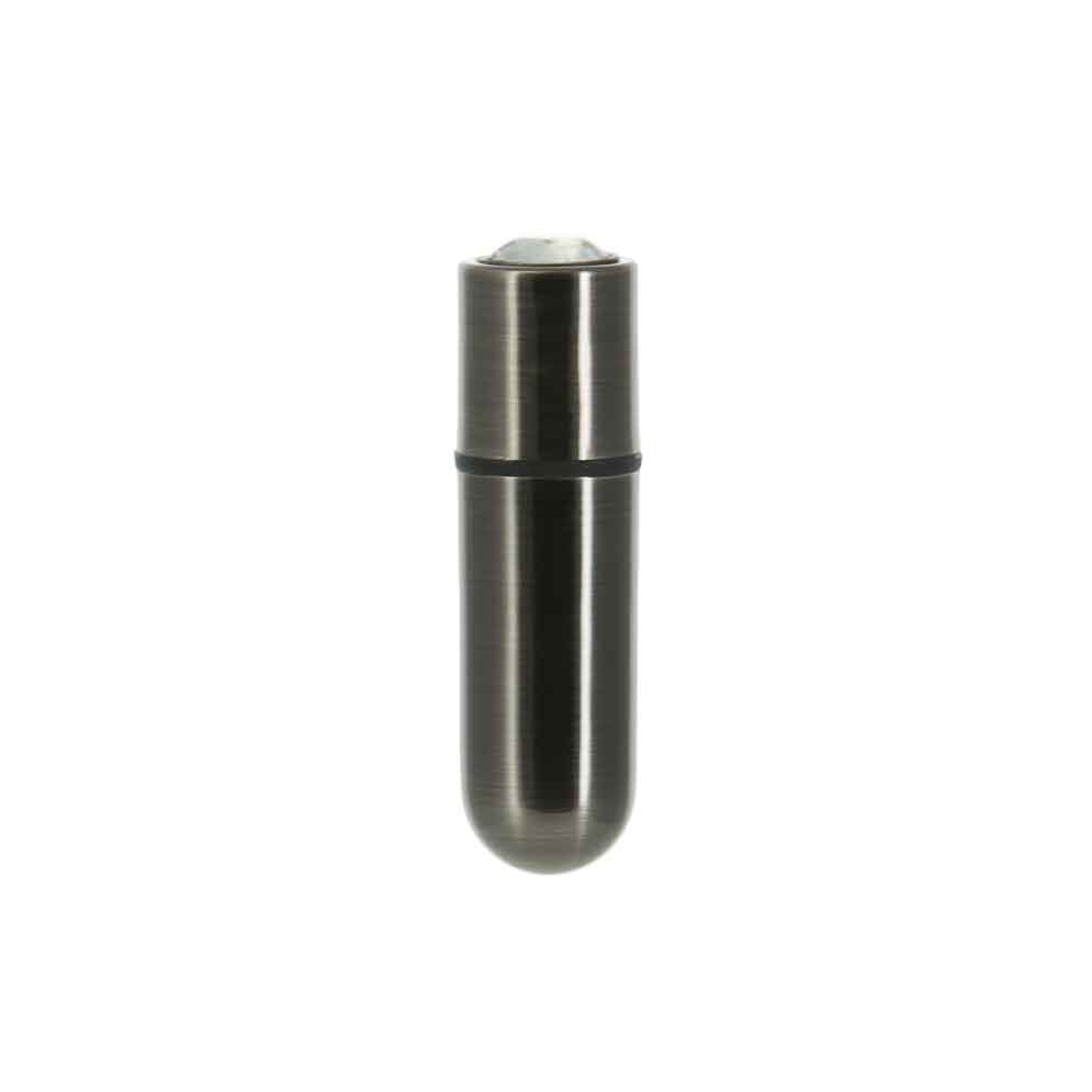 BMS - First-Class Bullet - 2.5" Bullet Vibrator with Key Chain Pouch - Gun Metal