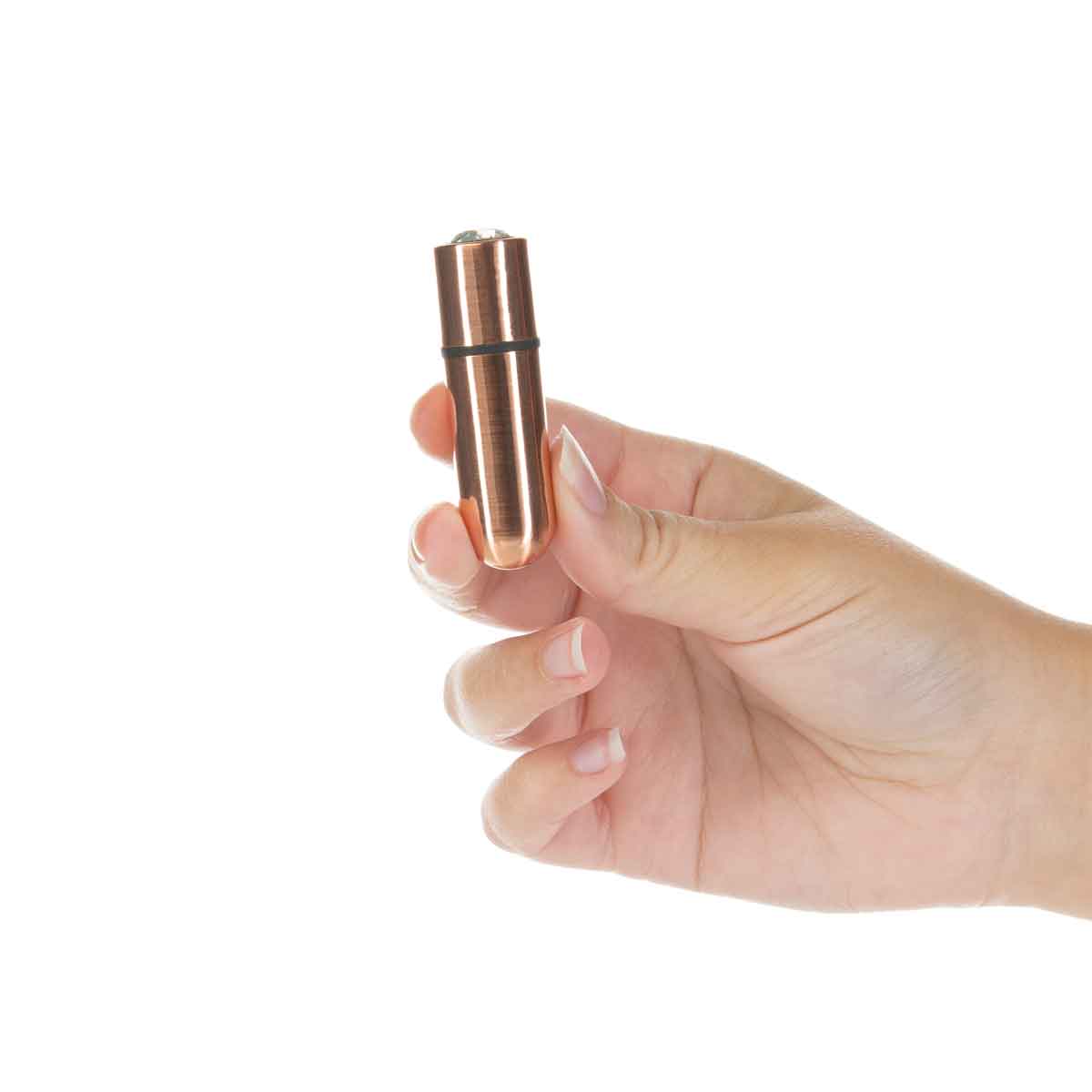 BMS - First-Class Bullet - 2.5" Bullet Vibrator with Key Chain Pouch - Rose Gold