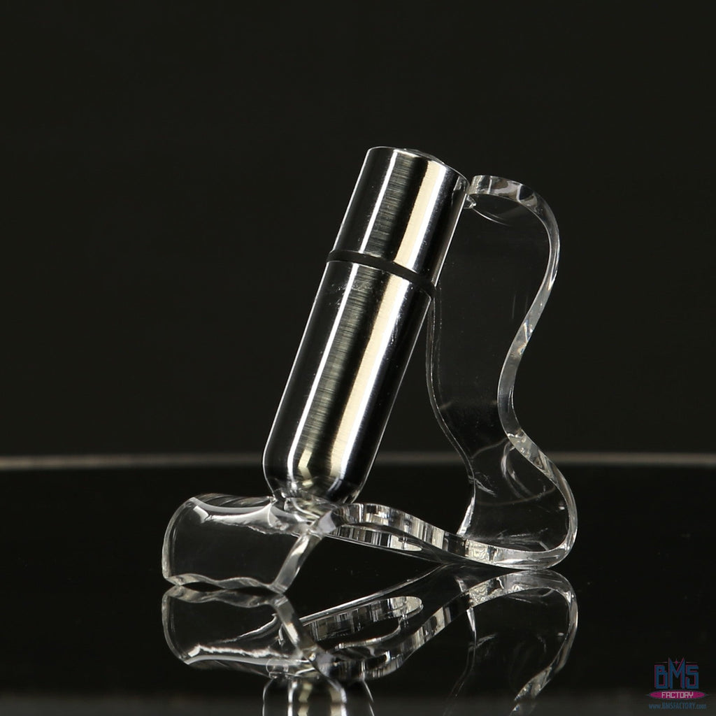 BMS - Balle de première classe - Vibromasseur balle de 2,5" avec pochette porte-clés - Argent