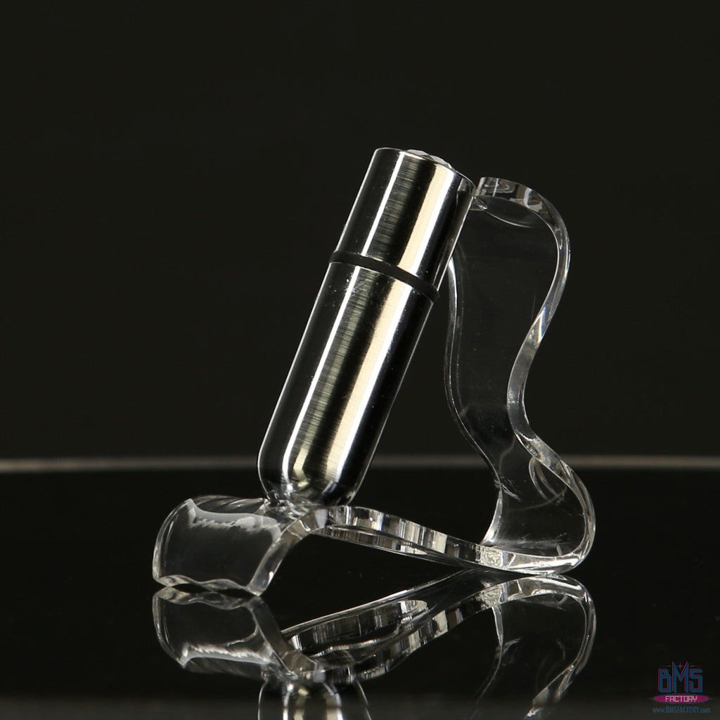 BMS - Balle de première classe - Vibromasseur balle de 2,5" avec pochette porte-clés - Argent