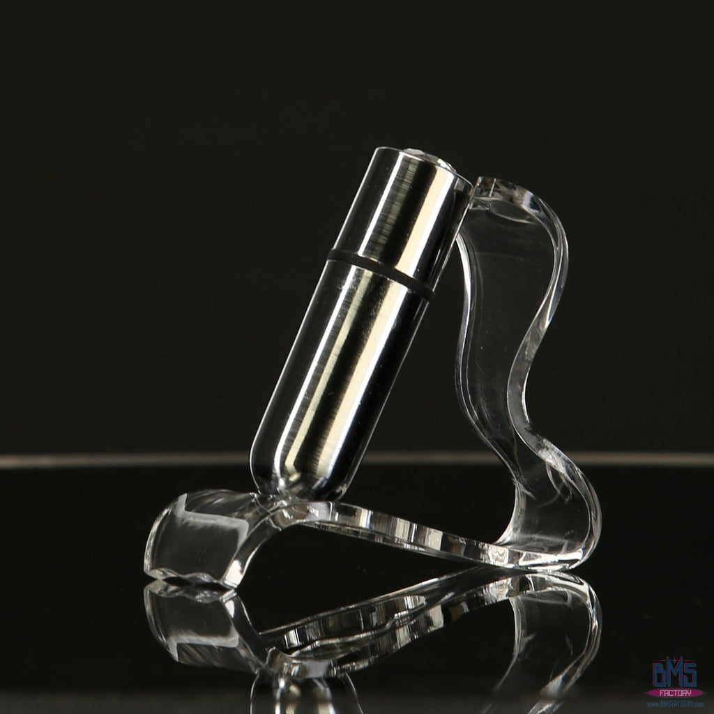 BMS - Balle de première classe - Vibromasseur balle de 2,5" avec pochette porte-clés - Argent