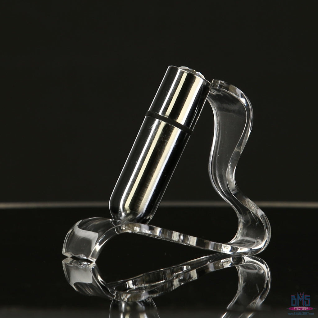 BMS - Balle de première classe - Vibromasseur balle de 2,5" avec pochette porte-clés - Argent