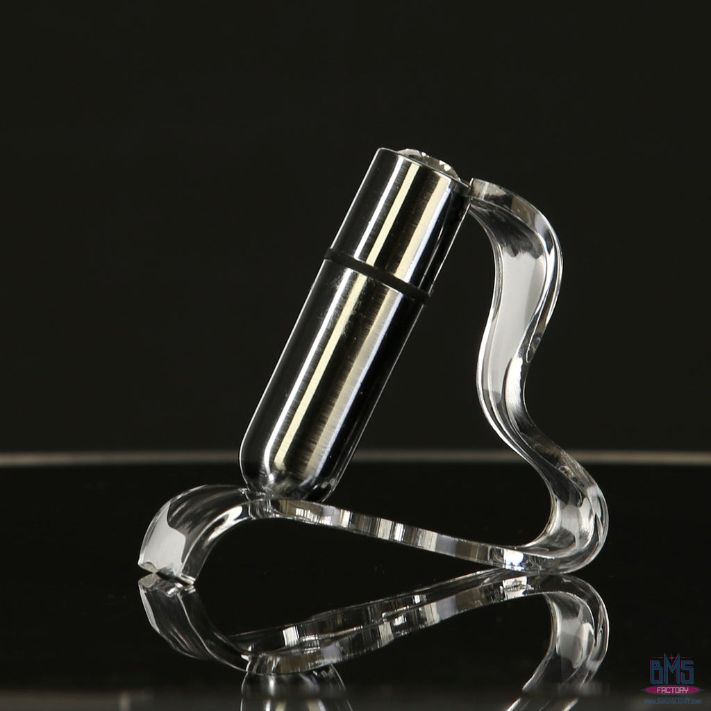 BMS - Balle de première classe - Vibromasseur balle de 2,5" avec pochette porte-clés - Argent