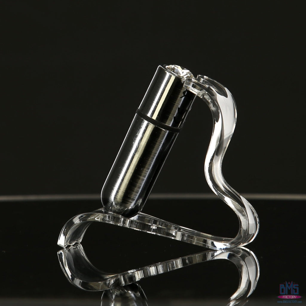 BMS - Balle de première classe - Vibromasseur balle de 2,5" avec pochette porte-clés - Argent