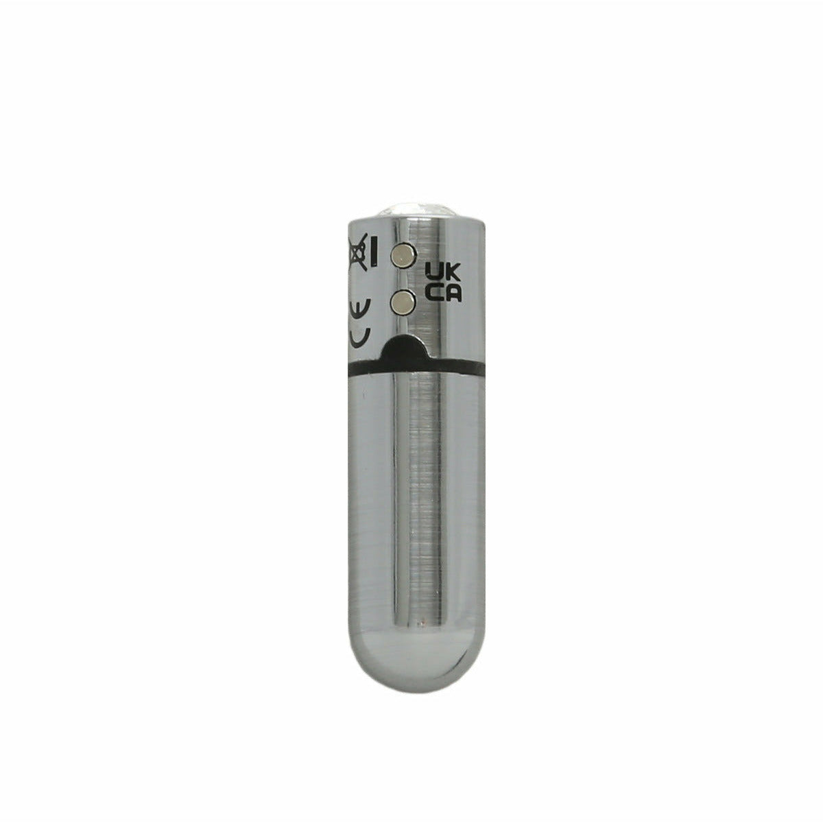 BMS - Balle de première classe - Vibromasseur balle de 2,5" avec pochette porte-clés - Argent