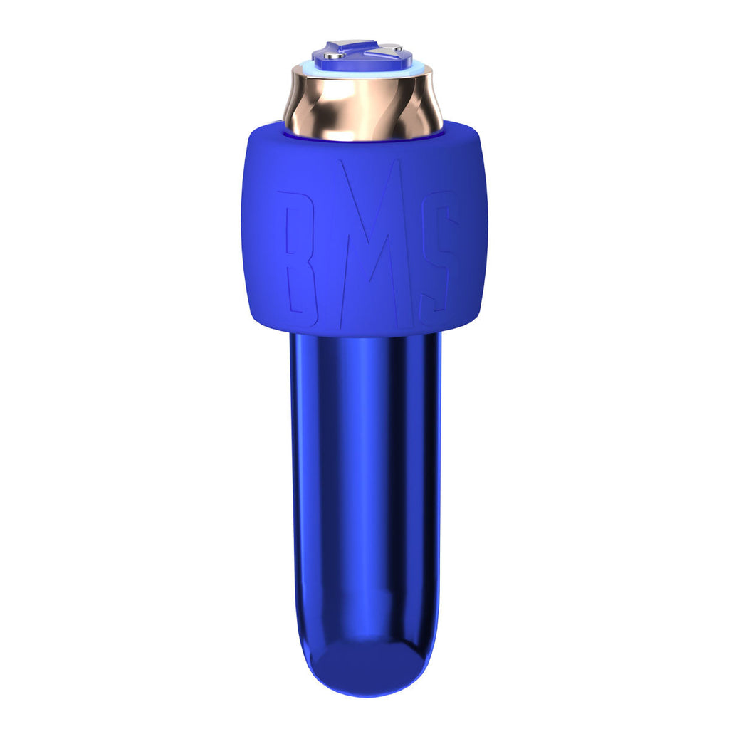 Swan - Vibrateur à balles maximales + manchette confortable en silicone - Bleu