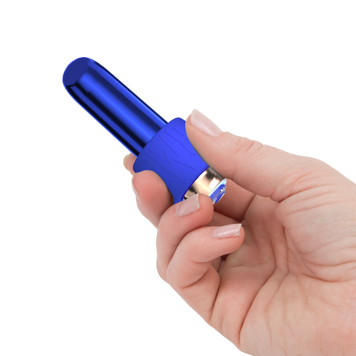 swan - MAXIMUM - + COMFY CUFF Silicone Bullet Vibrator - Blue