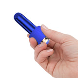 Swan - Vibrateur à balles maximales + manchette confortable en silicone - Bleu