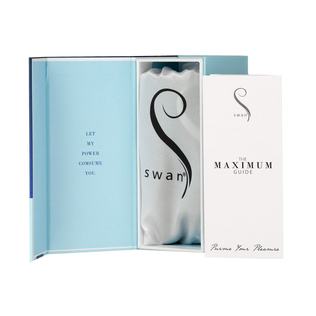 Swan - Vibrateur à balles maximales + manchette confortable en silicone - Bleu