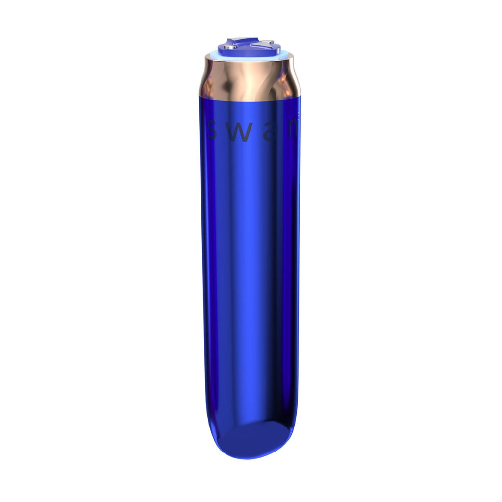 Swan - Vibrateur à balles maximales + manchette confortable en silicone - Bleu