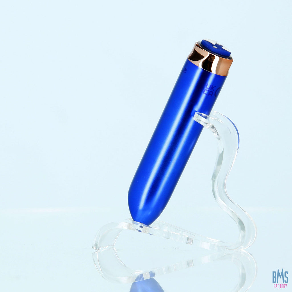 Swan - Vibrateur à balles maximales + manchette confortable en silicone - Bleu