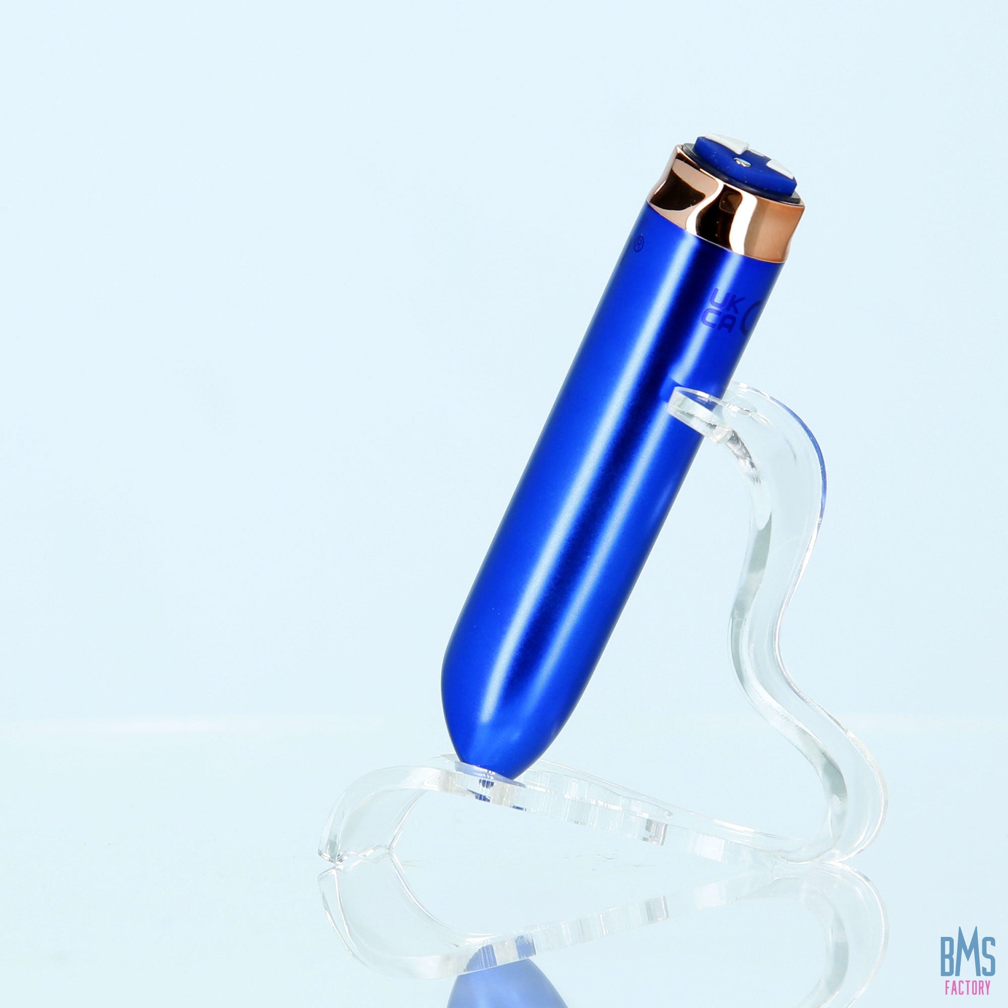Swan - Vibrateur à balles maximales + manchette confortable en silicone - Bleu