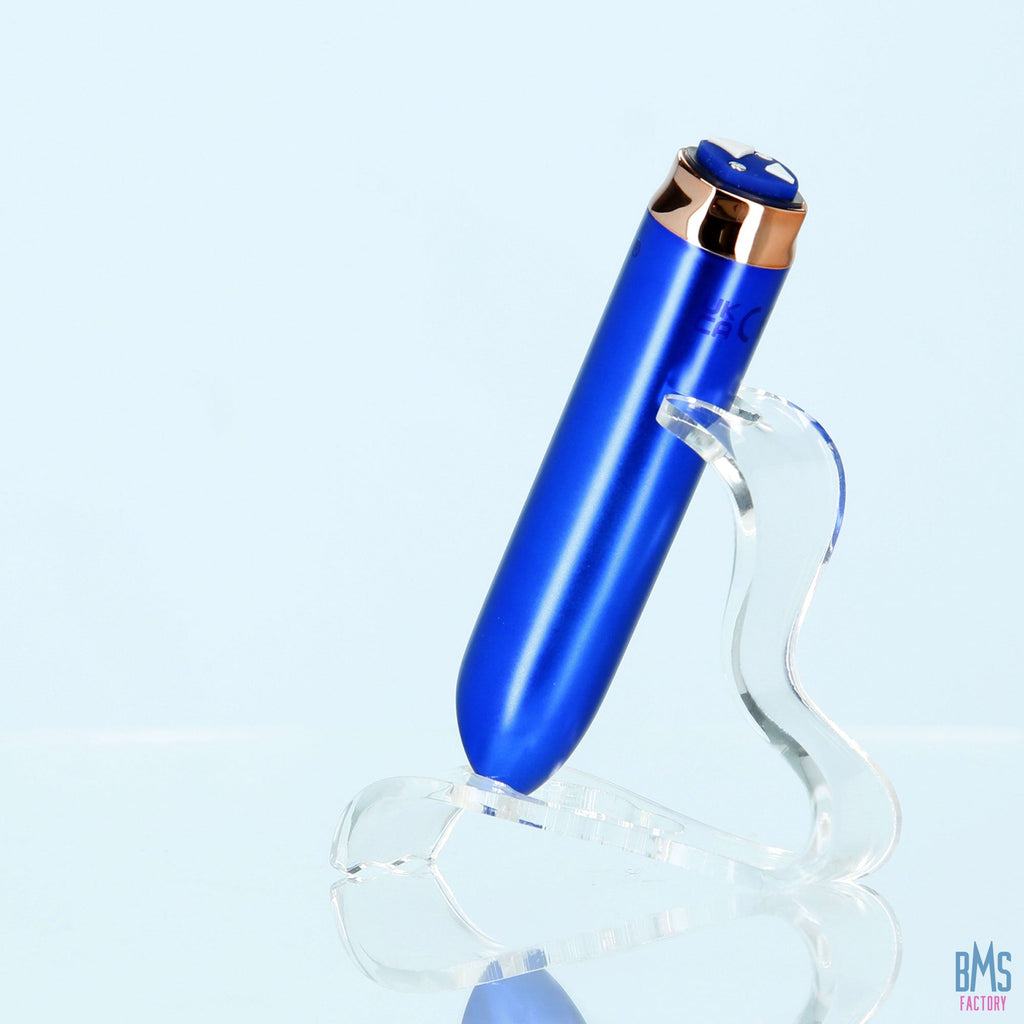 Swan - Vibrateur à balles maximales + manchette confortable en silicone - Bleu