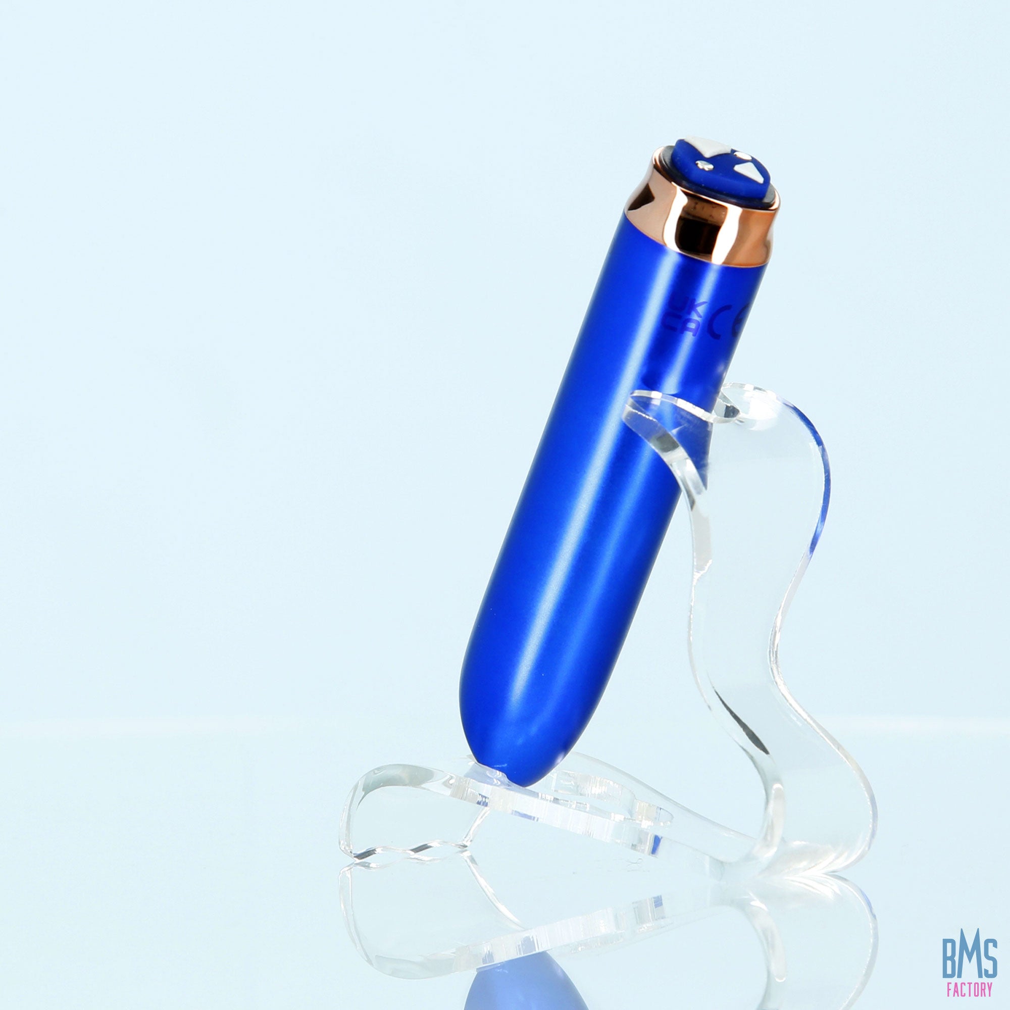 Swan - Vibrateur à balles maximales + manchette confortable en silicone - Bleu