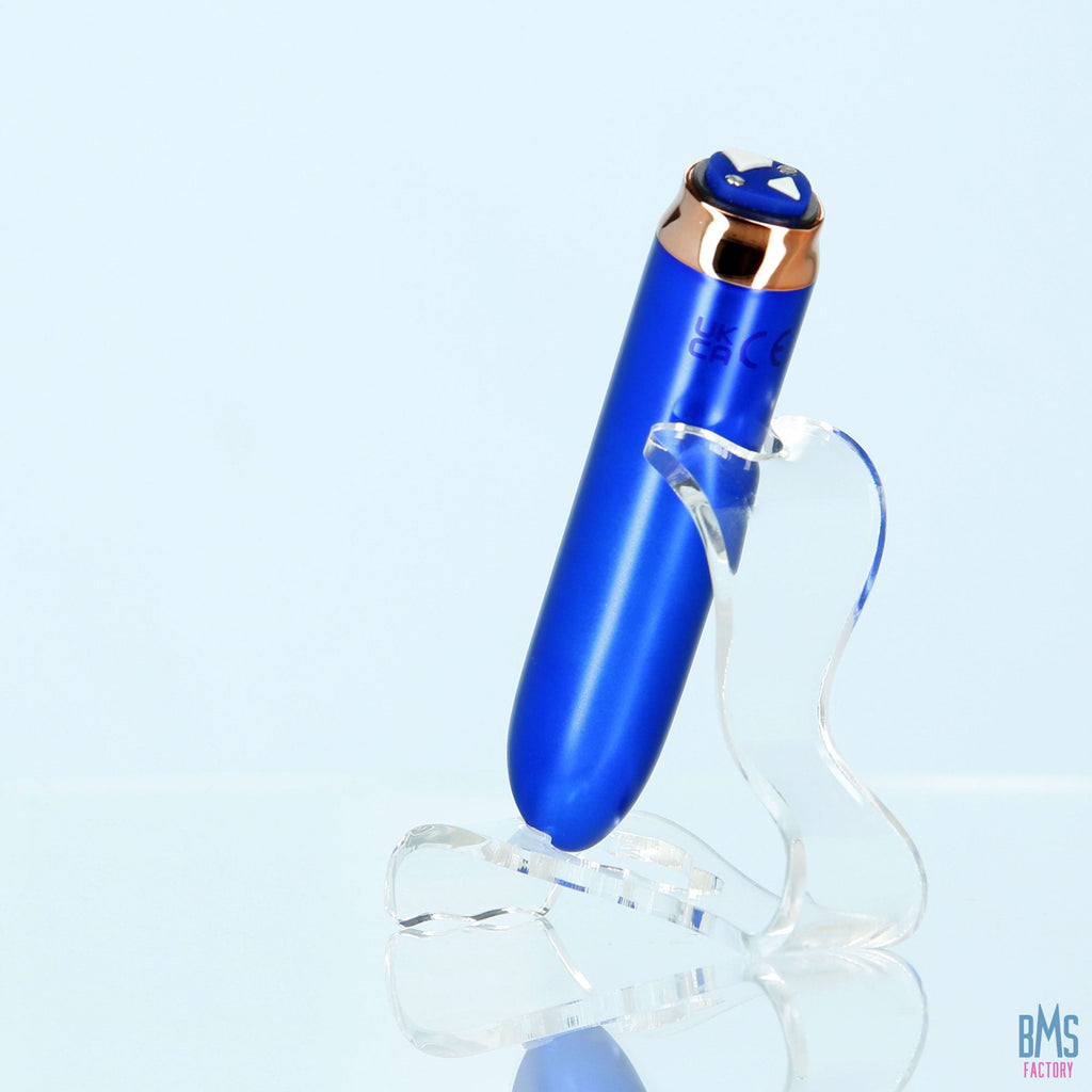 Swan - Vibrateur à balles maximales + manchette confortable en silicone - Bleu