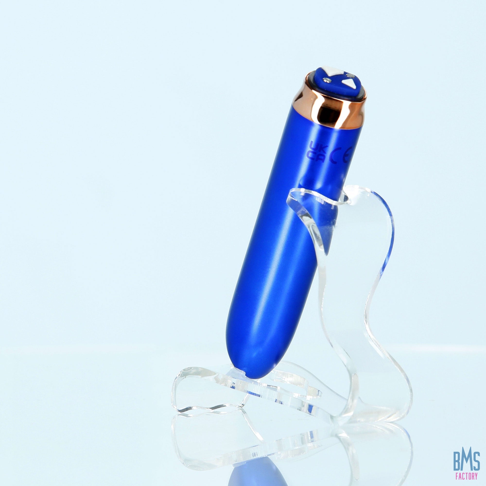 Swan - Vibrateur à balles maximales + manchette confortable en silicone - Bleu