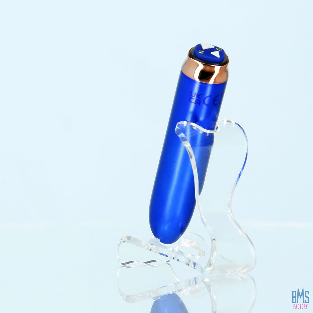 Swan - Vibrateur à balles maximales + manchette confortable en silicone - Bleu