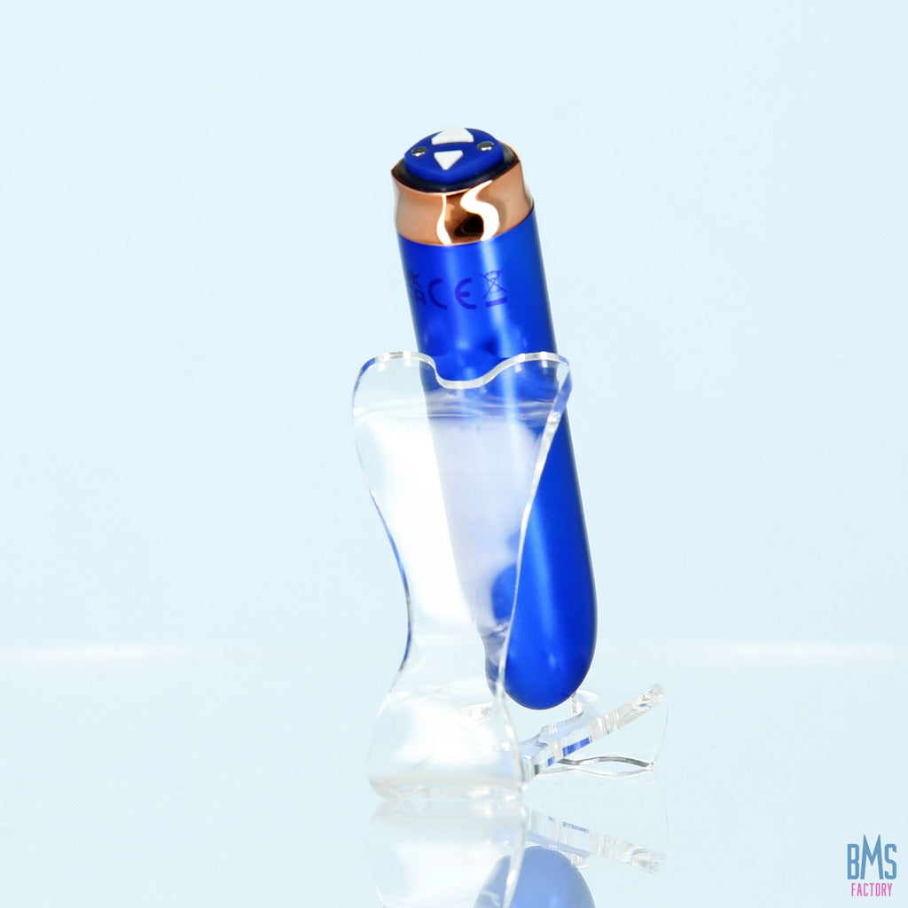 Swan - Vibrateur à balles maximales + manchette confortable en silicone - Bleu