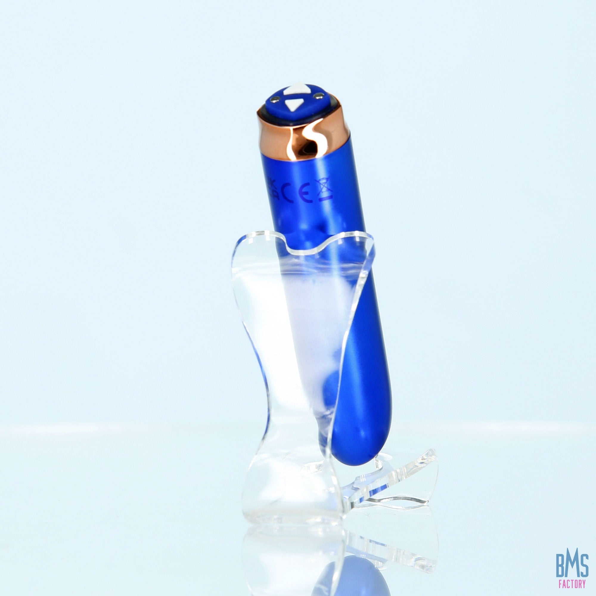 Swan - Vibrateur à balles maximales + manchette confortable en silicone - Bleu