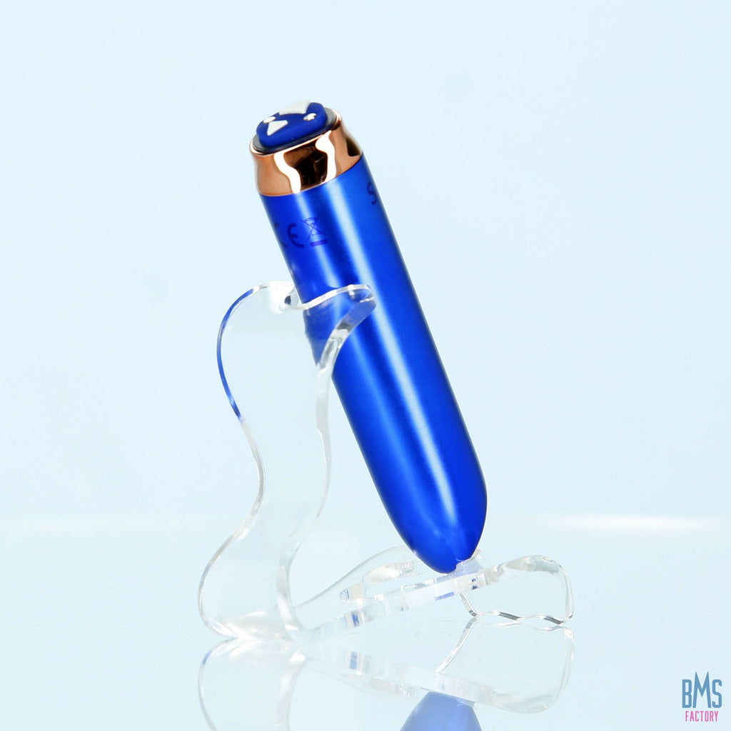 Swan - Vibrateur à balles maximales + manchette confortable en silicone - Bleu