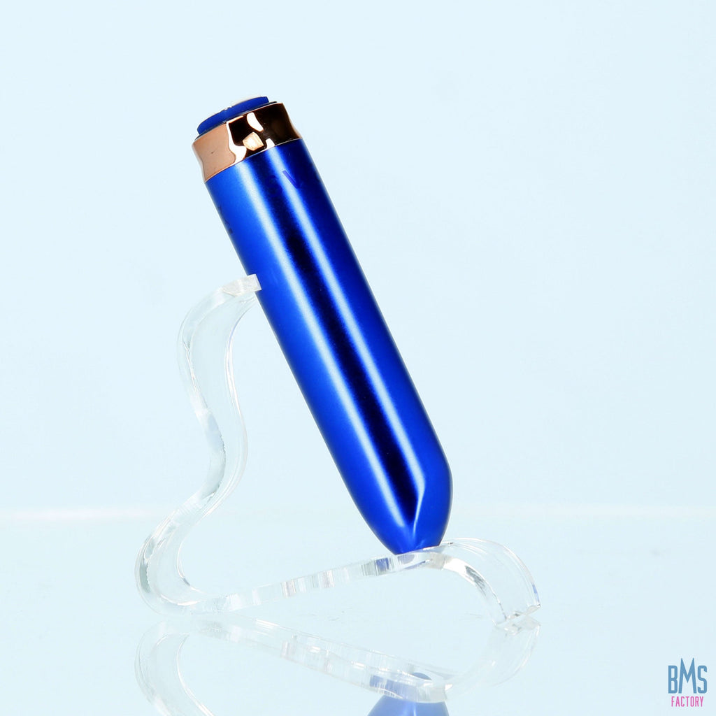 Swan - Vibrateur à balles maximales + manchette confortable en silicone - Bleu