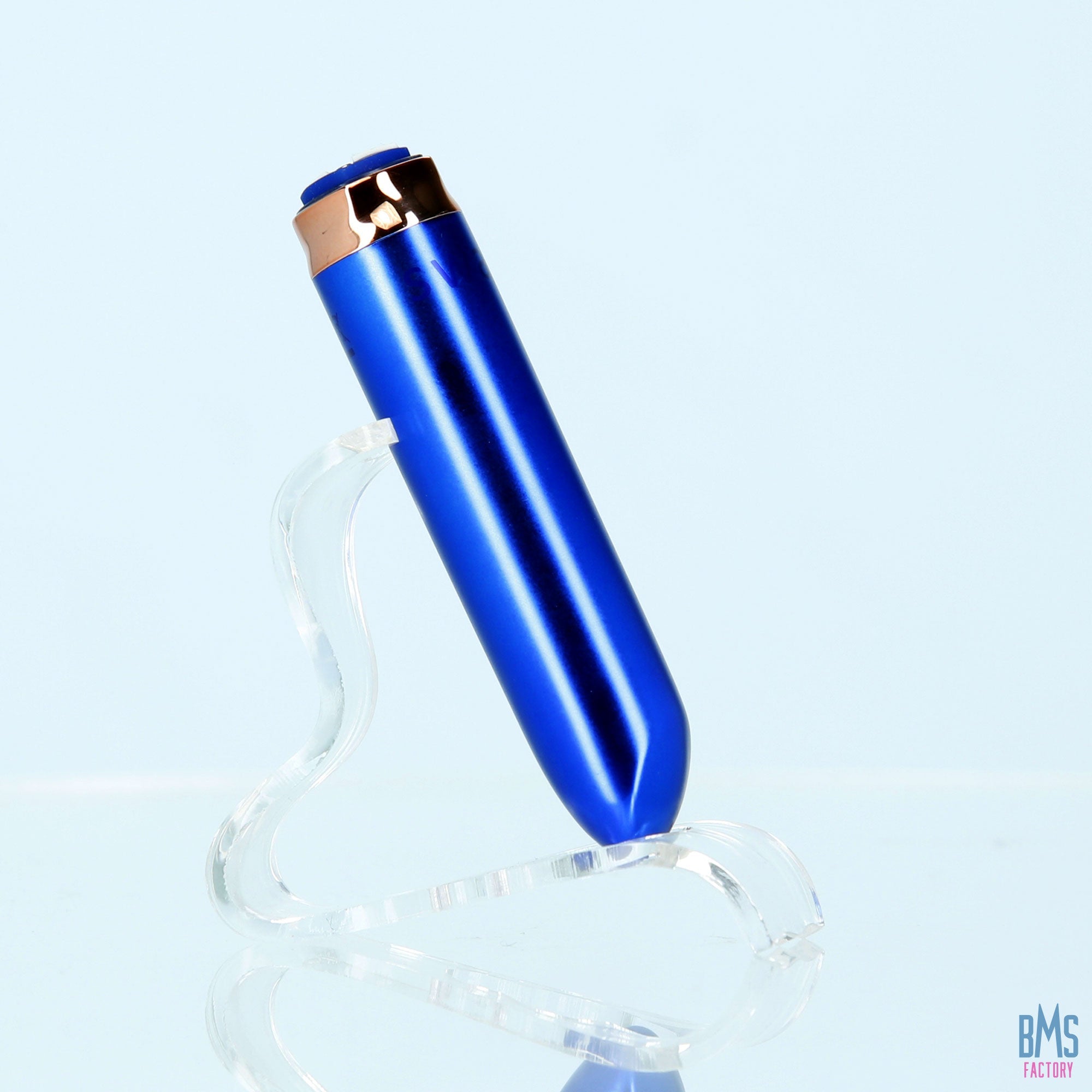 Swan - Vibrateur à balles maximales + manchette confortable en silicone - Bleu