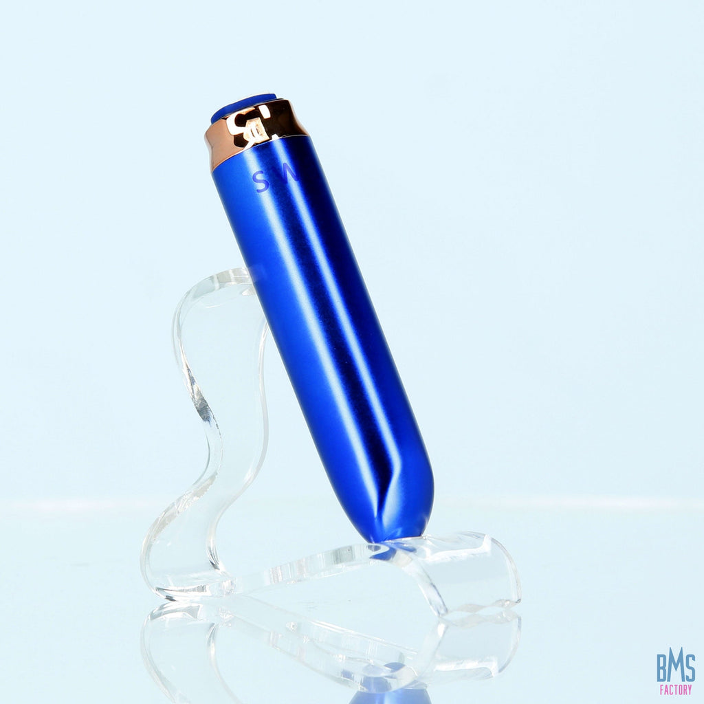 Swan - Vibrateur à balles maximales + manchette confortable en silicone - Bleu