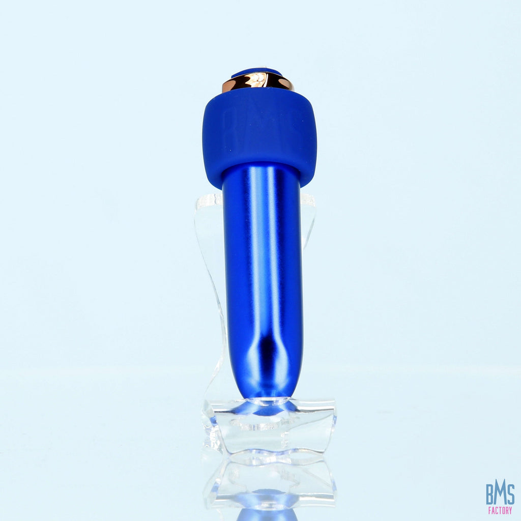 Swan - Vibrateur à balles maximales + manchette confortable en silicone - Bleu