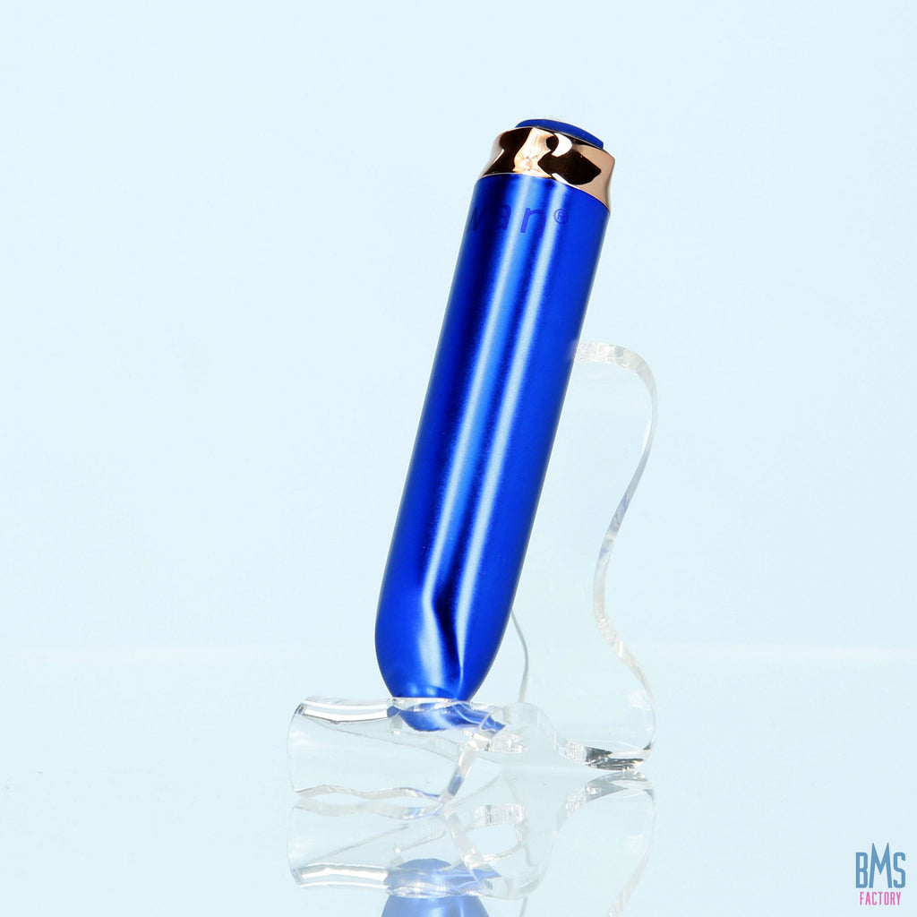 Swan - Vibrateur à balles maximales + manchette confortable en silicone - Bleu