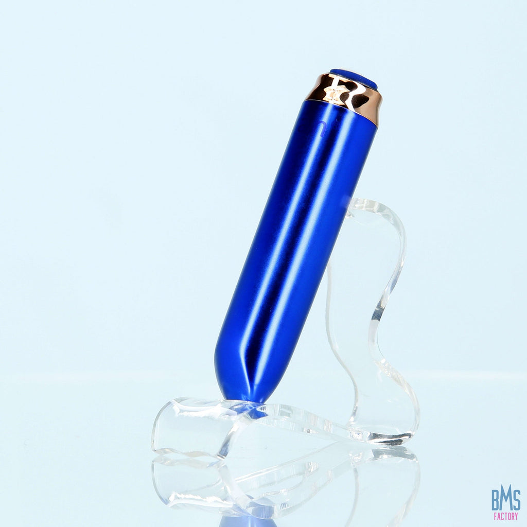 Swan - Vibrateur à balles maximales + manchette confortable en silicone - Bleu