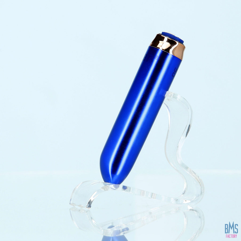 Swan - Vibrateur à balles maximales + manchette confortable en silicone - Bleu
