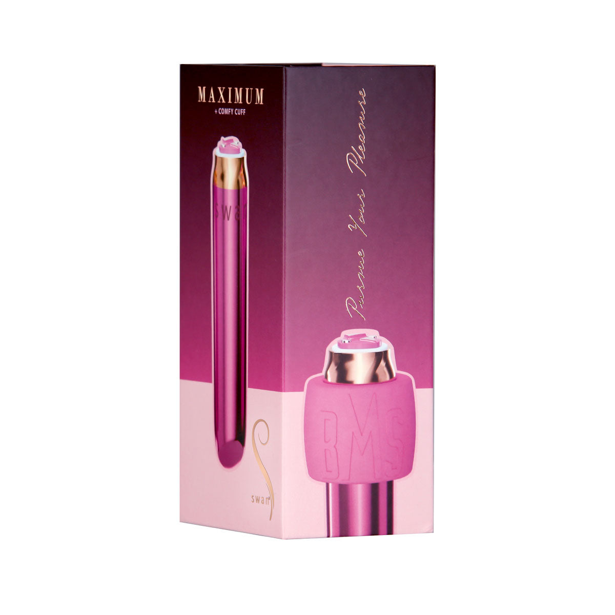 Swan - Vibrateur balle Maximum + Menotte confortable en silicone - Rose